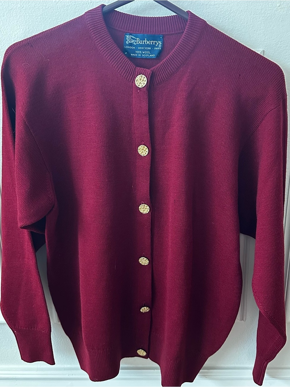 Burberry vintage ballantyne button up cardigan